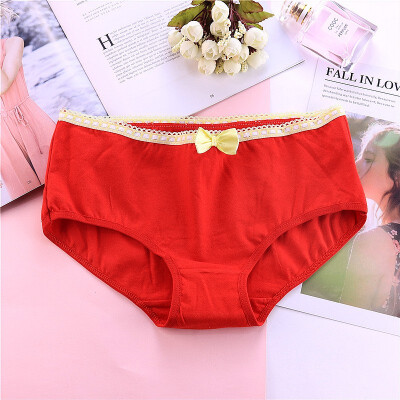 

Large size bag hips red underwear womens large size breathable briefs