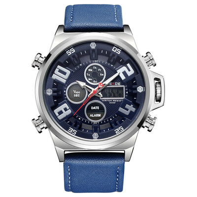 

WEIDE WH7309 Quartz Digital Electronic Watch Dual Time Date Week Alarm Stopwatch 3ATM Waterproof Timer Business Men Fashion Casual