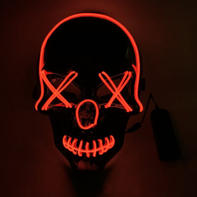 

EL Wire Woven Light Up Halloween Mask Glowing Cosplay Costume Mask For Festival Party