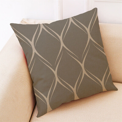 

Toponeto Line Pattern Pillowcase Linen Sofa Cushion Cover Home Decoration Pillowcase