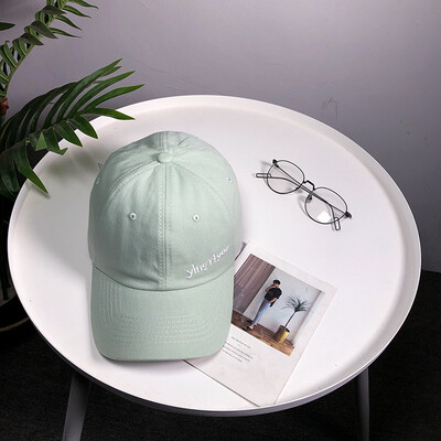 

Korean version of the new small fresh letter embroidery summer travel sunhat men&women outdoor leisure baseball hat tide