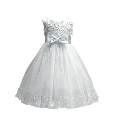 

2018 New Kids Dress Kids Elegant Wedding Dress Wedding Party Lace Party Official Red Wine Series 1-8T S2