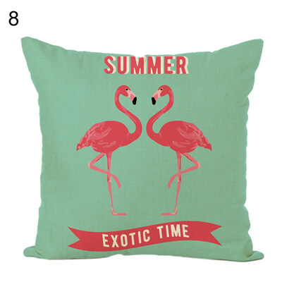 

Cartoon Flamingo Removable Throw Pillow Case Cushion Cover Sofa Bed Home Decor