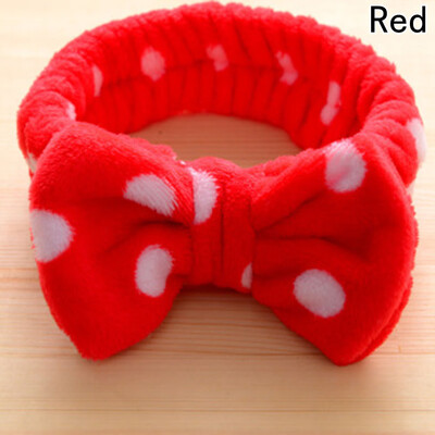 

Cute Plush Big Bow Soft Hair Head Band Wrap Headband for Bath Spa new
