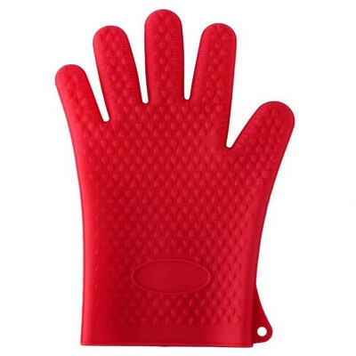 

Easy Clean Silicone BBQ Cooking Glove Premium Long Rubber BBQ Oven Gloves Heat Resistant Kitchen Grilling Glove