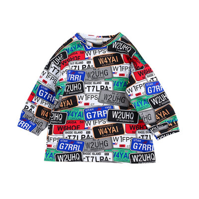 

Hot Children Girls Casual Sweater Wear Long Sleeve Sweet Letter Print Round Neck Tops Long Cute Dress