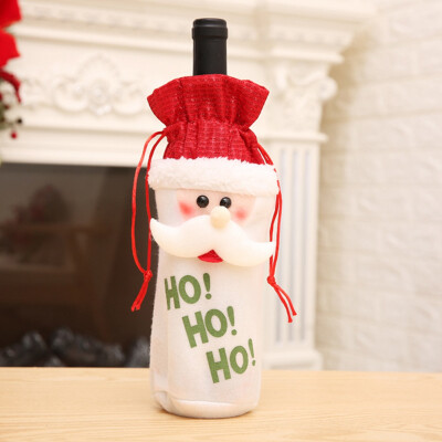 

New Christmas Wine Bag Decorations For Home Santa Claus Wine Bottle Cover Snowman Gift Holders Xmas Navidad Decor New Year