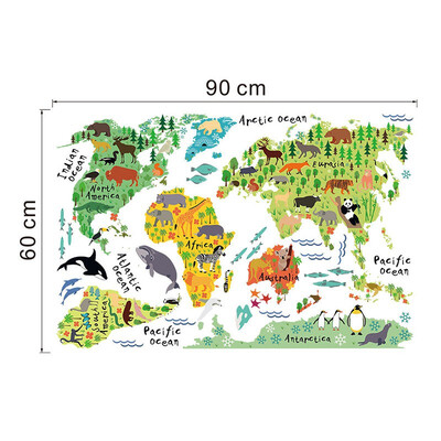 

DIY Art Vinyl World Map Wall Stickers Mural Home Decoration Wall Decals Wholesales CY1