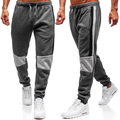 

Tailored Men Splicing Printed Overalls Casual Pocket Sport Work Casual Trouser Pants