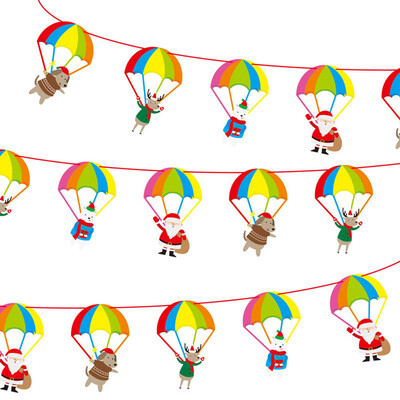 

Tailored Christmas Paperboard Pennant Flags Banners Hanging Buntings Garland Banner