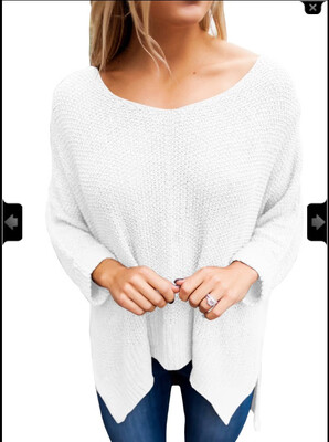 

Loose leisure nine point sleeve sweater