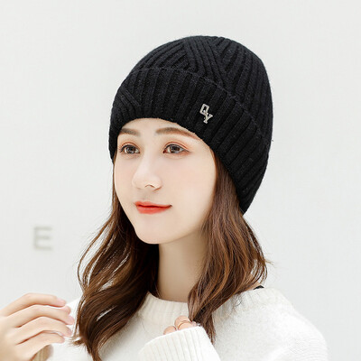 

Hat Womens autumn&winter new adult wool hat mens&womens warm hat net red chic fashion Pullover knitted hat