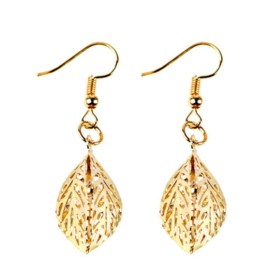 

New Style Fashion Jewelry Vintage Leaf Earring New Design Bohemian Hollow Earrings Charm Earring For Women Wholesale Gifts