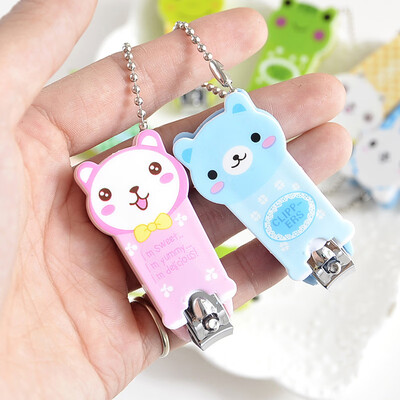 

Cute Cartoon Animal Print Nail Clipper Baby Finger Trimmer Scissors Nail Cutter With Keychain