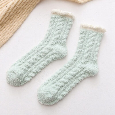 

Ladies Women Winter Warm Soft Fluffy Bed Socks Lounge Slipper Coral Velvet Fleece Socks