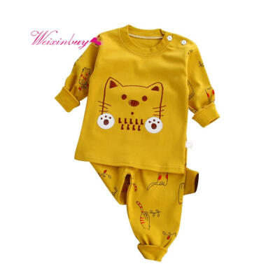 

Children Clothing Set Baby Girl Underwear Autumn Long Sleeve Cartoon T-shirt Pants Fashion Boy Clothes Set Children Clothing