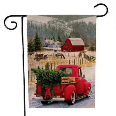 

Siaonvr Christmas Garden Flag Double Sided Banner Outdoor Lawn Decor Flag