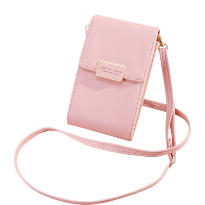 

Fashion Women Solid Color Flap Faux Leather Crossbody Shoulder Bag Phone Holder