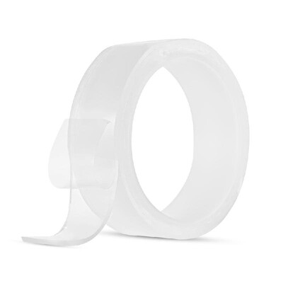 

Nano Tape Roll Double Sided Adhesive Tape 33 Foot Traceless Washable Nano Tape Stick Grip Gel Reusable Nano Gel Pads for Fixing C