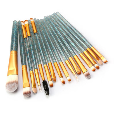 

15Pcs Fashion Shining Handle Makeup Brushes Set Eyes Face Foundation Brush Powder Blush Make Up Brush pinceaux maquillage W1