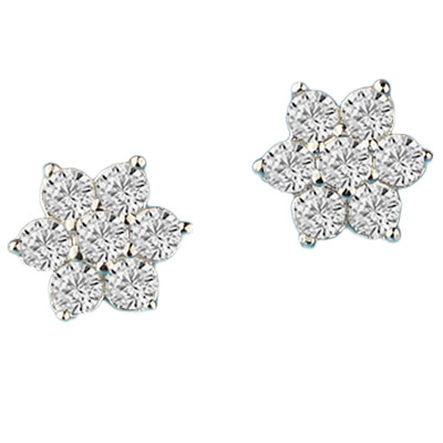 

Christmas Silver Snowflake Stud Earrings Kids Women Dangle Drop Earrings Chic Jewelry 1 Pair