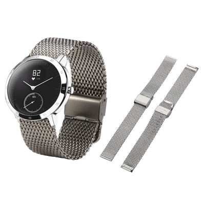 

〖Follure〗18mm Milanese Stainless Steel Watch Band For Withings Steel HR 36mm Case 2016 BK