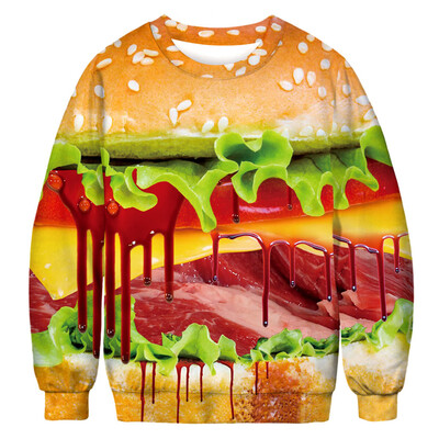 

Toponeto Mens Casual Scary Halloween 3D Print Party Long Sleeve Hoodie Top Blouse