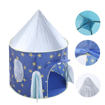 

YIWULA Folding Children Kids Play Rocket Ship Tent InOutdoor Toy House Boys Girls