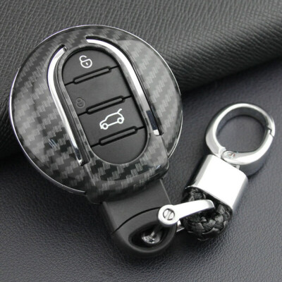 

For F55 Mini Hatch 5 Gates 2015-2019 Carbon Fiber Car Key Cover Case Accessories