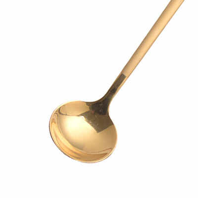 

13cm Stainless Steel Tea Coffee Mixing Spoon Cocktail Ice Cream Soup Home Teaspoon
