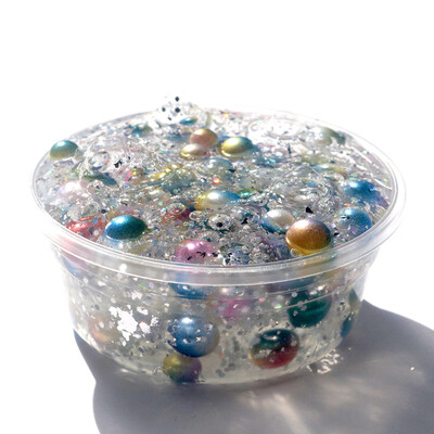 

Gobestart Beautiful Color Colorful Slime Cute Pearl Kids Stress Relief Kids Clay Toys C
