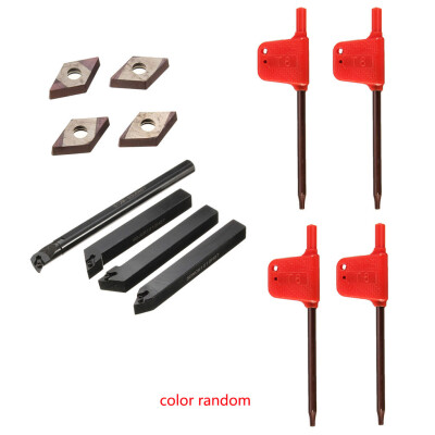 

4pcs S12M-SDUCR07 SDJCRSDJCLSDNCN1212H07 Lathe Holder Turning Tool 4pcs DCMT0702 Insert 4pcs T8 Wrench