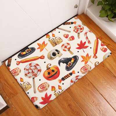 

Toponeto Halloween Home Non Slip Door Floor Mats Hall Rugs Kitchen Bathroom Carpet Decor