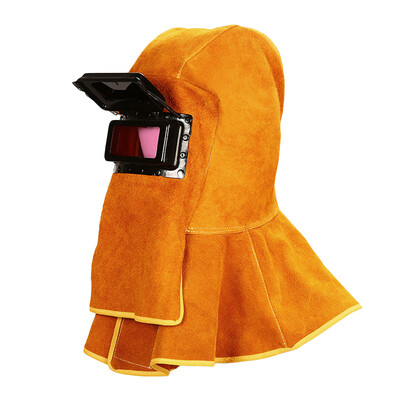 

Leather Solar Auto Darkening Filter Lens Protect Welding Neck Helmet Splash Prevention Mask