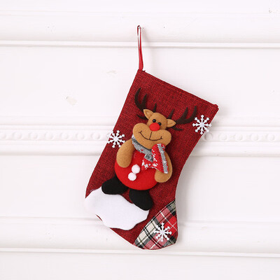 

Gobestart Christmas Stockings Socks Santa Claus Candy Gift Bag Xmas Hanging Decor