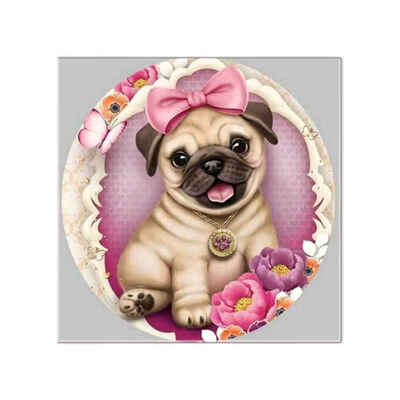 

5D Smile Dog Resin Diamond Cross Stitch DIY Art Needlework Home Office Embroidery Painting Picture