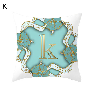 

English Letter Flower Pillow Case Cushion Cover Sofa Bed Car Cafe Office Decor