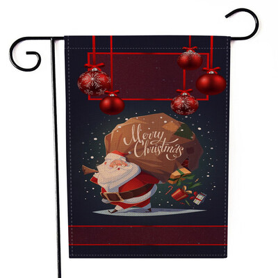 

Tailored Christmas Garden Flag Santa Claus Double Sided Banner Outdoor Lawn Decor Flag