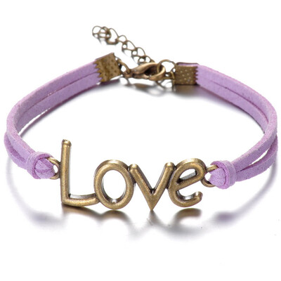 

Retro Love Alloy Manual Weaving Bracelet Fashion Wild Men Women Accessories Unisex Adjustable Bracelet