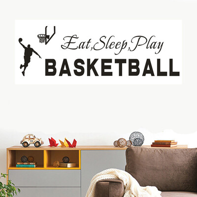

Gobestart Eat Sleep Play Basketball Quotes Wall Sticker Decal Home Boys Room Decoration
