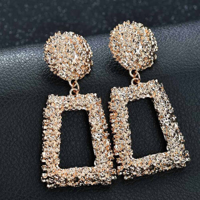

Fashion Gold Geometric Statement Dangle Earrings Wedding Jewelry For Women
