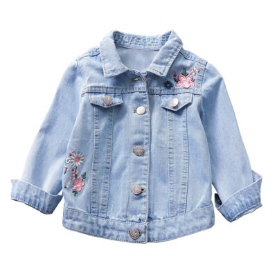 

Autumn Denim Jacket Girls Coats Children Clothing Baby Girls Clothes Outerwear Soft Jean Jackets Child Girls Coats