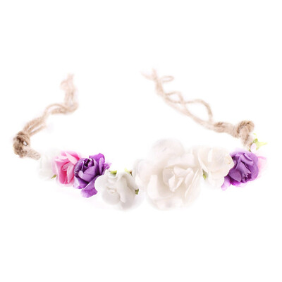 

Newborn Flower Headband Baby Girls Flower Headband Floral Headwear Apparel Wreath Photography Prop Party Gift