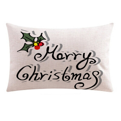 

〖Follure〗Christmas Rectangle Cotton Linter Pillow Cases Cushion Covers