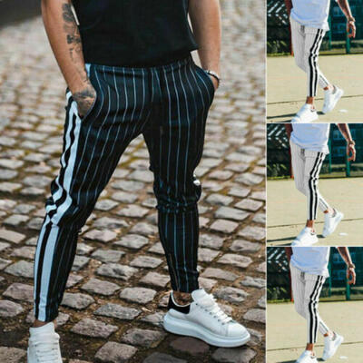 

UK Mens Fashion Fitness Sweatpant Long Trousers Tracksuit Joggers Skinny Pants
