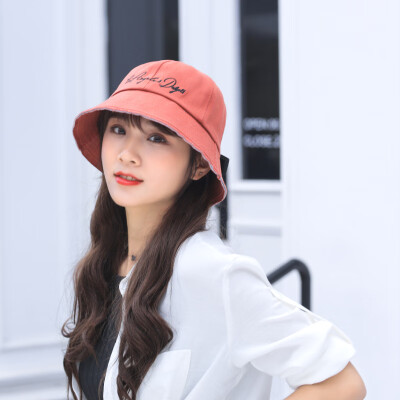 

Spring&summer new cotton letter bow fisherman Hat UV outdoor sunscreen Hat Korean version of Joker fisherman Hat