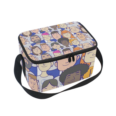 

ALAZA Lunch Box Insulated Lunch Bag Large Cooler Smile People Tote Bag