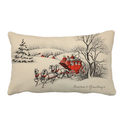 

〖Follure〗Christmas Pillowcase Soft Sofa Cushion Home Decoration Pillow Case Waist Cushion