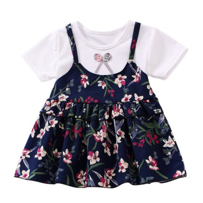 

Floral Print Baby Girl Dress Cute Toddler Flower Princess Baby Dress Spring Autumn Dresses Cotton Clothes