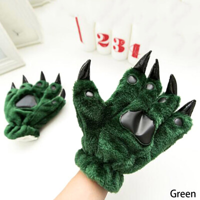 

Halloween Cat Plush Paw Claw Gloves Tail Bow-tie Anime Cosplay Costume